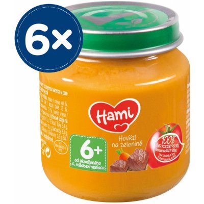 Hami Hovězí na zelenině 6 x 125 g – Zboží Dáma
