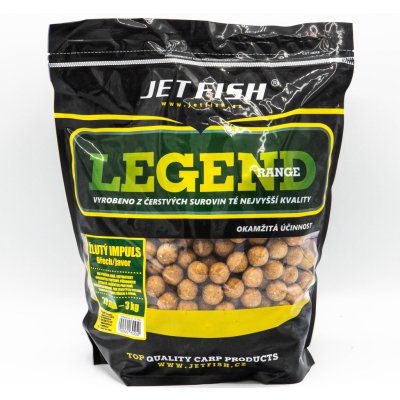 Jet Fish Boilies Legend Range 1 kg 20 mm ŽLUTÝ IMPULS Ořech Javor – Hledejceny.cz