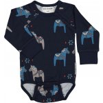 Bambusové body dětské s dlouhým rukávem Geggamoja Navy Dala horse – Hledejceny.cz