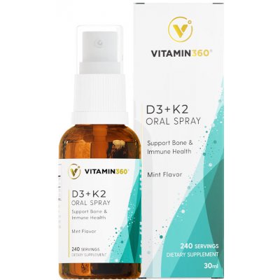 Vitamin360 D3 + K2 Oral Spray Mátová 30 ml – Zboží Dáma