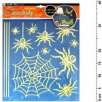 Anděl 10047 samolepící dekorace pavouci svítící ve tmě 38x30cm – Zboží Dáma