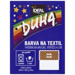 Ideal Duha hnědá barva na textil na bavlnu viskozu a len na 300 g látky 15 g