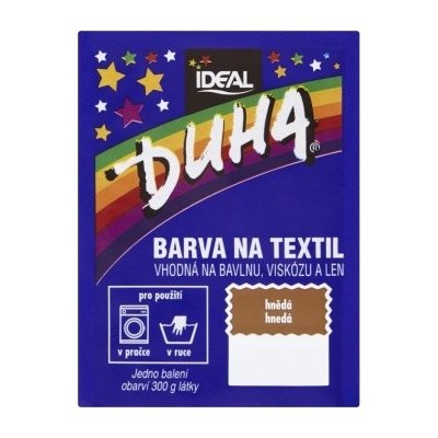 Ideal Duha hnědá barva na textil na bavlnu viskozu a len na 300 g látky 15 g – Hledejceny.cz