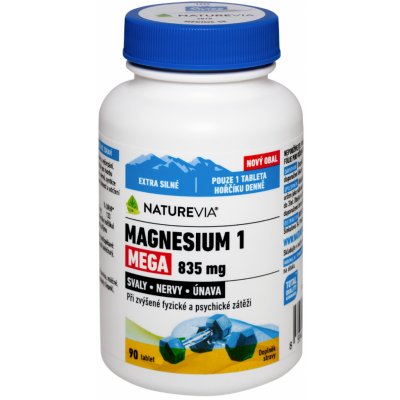 NatureVia Magnesium 1 Mega 835 mg 90 tablet – Zbozi.Blesk.cz