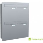 Poštovní schránka typu A (300x330x100) - do dveřního panelu - lakovaná - RAL 9005 MAT. - ČERNÁ – Hledejceny.cz