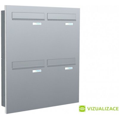 Poštovní schránka typu A (300x330x100) - do dveřního panelu - lakovaná - RAL 9005 MAT. - ČERNÁ – Hledejceny.cz