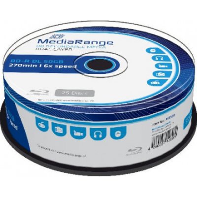 MediaRange BD-R 50GB 6x, spindle, 25ks (MR508)