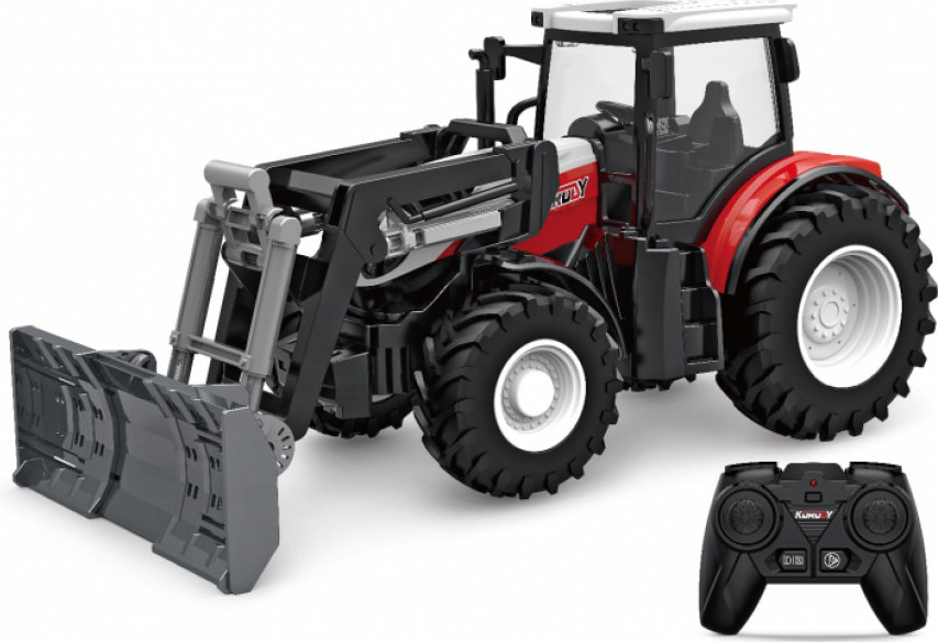 H-toys Zemědělský traktor s nakladačem 2,4 GHz RTR 1:24