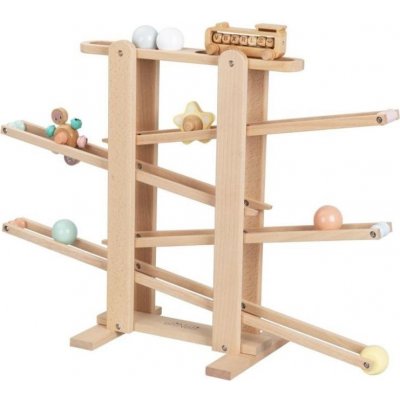 eliNeli Dřevěná kuličková dráha XL s vláčkem - smontovaná – Zboží Živě