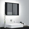 Koupelnový nábytek vidaXL LED koupelnová skříňka se zrcadlem černá 60 x 12 x 45 cm akryl