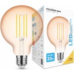 Light for home LED žárovka Jantarová skleněná koule Filament Amber Globe G95 4W E27 320° 1800K 360 lumen – Zboží Živě