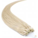 60cm vlasy evropského typu pro metodu Micro Ring Easy Loop 0,7g/pr. platina – Zboží Dáma