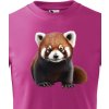 Dětské tričko dětské triko červená panda 2, Purpurová