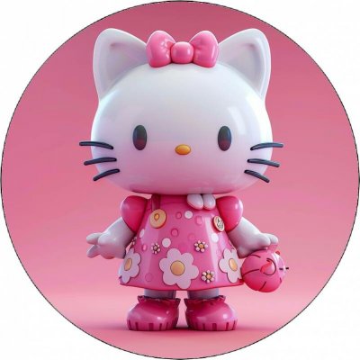 Jedlý papír Hello Kitty v růžových šatech 19,5 cm - Pictu Hap – Hledejceny.cz