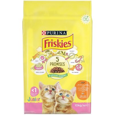 Friskies Junior pro kočky s kuřecím masem mlékem a přidanou zeleninou 10 kg – Sleviste.cz