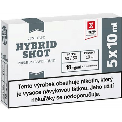 Booster báze JustVape MTL Hybrid 50VG/50PG 18mg 5x10ml – Zbozi.Blesk.cz