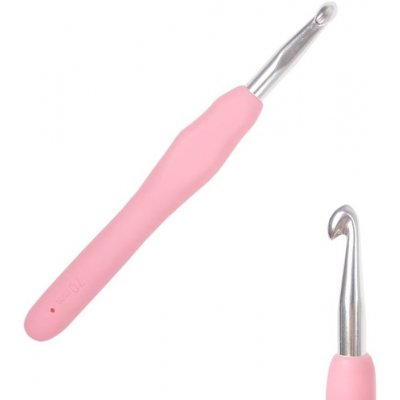 Háček s pogumovanou ručkou 7mm růžový – Zbozi.Blesk.cz