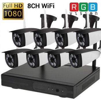 RGB.vision RGB-8H32A-WT 8CH IP kamerový bezdrátový set - NVR wifi kit + 8x IP 1080p wifi kamery sada