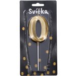 Wiky Dortová svíčka 0 zlatá – Zboží Mobilmania