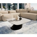 Delife Edge oválný tvar 90×90 cm keramika onyx champagne Salto kov černá – Sleviste.cz