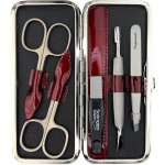 Globos Dámská kožená sada na manikúru s nůžkami Solingen 1321-89 černá – Zboží Dáma