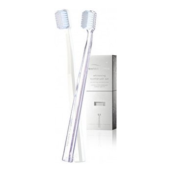 Swiss Smile Whitening Toothbrush Medium-Soft Toothbrush White1pc + Medium-Soft Toothbrush Transparent 1 pc dárková sada