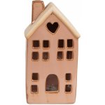 Hnědý porcelánový svítící domek 8*6*15 cm Clayre & Eef – Hledejceny.cz