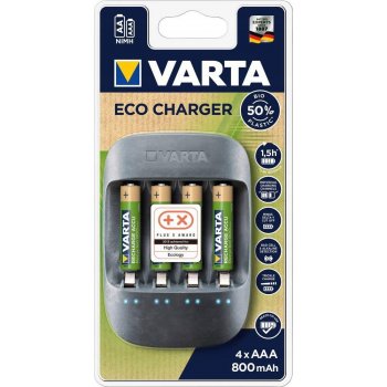 Varta Eco Charger + 4x AAA 800mAh Recycled 57680101421