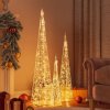 Vánoční osvětlení Nabytek XL Sada akrylových světelných LED kuželů teplá bílá 60/90/120 cm