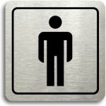 Accept Piktogram "WC muži" (80 × 80 mm) (stříbrná tabulka - černý tisk) – Hledejceny.cz