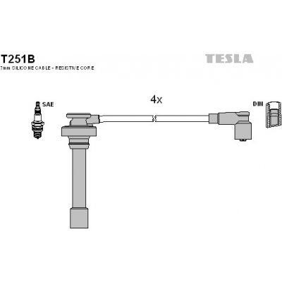 TESLA Sada kabelů pro zapalování T251B – Zboží Mobilmania
