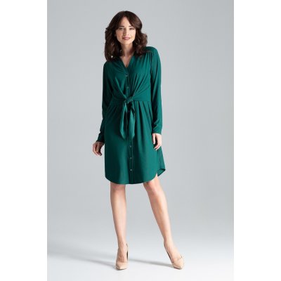 Šaty s vázáním L031 zelená – Zboží Mobilmania