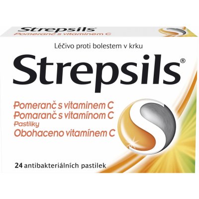 STREPSILS POMERANČ S VITAMINEM C ORM PAS 24 – Hledejceny.cz