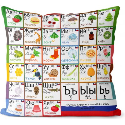 Impar Polštář Azbuka 55x55 – Sleviste.cz