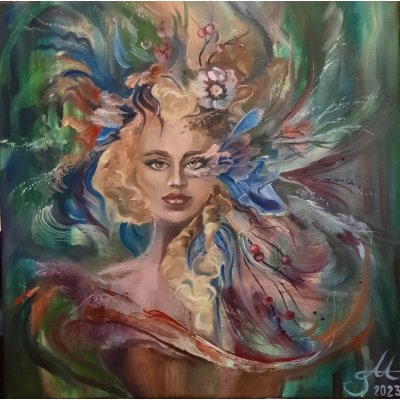 Martina Hartingerová, Lady Carneval, Malba na plátně, olejové barvy, 50 x 50 cm – Hledejceny.cz