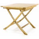 Divero Skládací zahradní stolek DIVERO týkové dřevo neošetřené 80 cm D47274