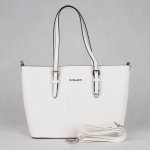 Flora & Co velká elegantní pevná kabelka na rameno F9126 bílá – Zboží Dáma