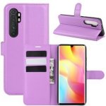 Pouzdro Litchi PU kožené peněženkové Xiaomi Mi Note 10 Lite - fialové – Hledejceny.cz