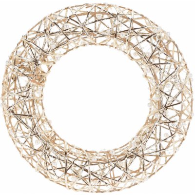 Home Styling Collection Vánoční věnec v zlaté barvě 20 LED O 30 cm – Hledejceny.cz