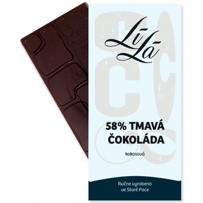 LíLá 58% hořká čokoláda s kokosem a kokosovým cukrem 50 g – Zboží Mobilmania
