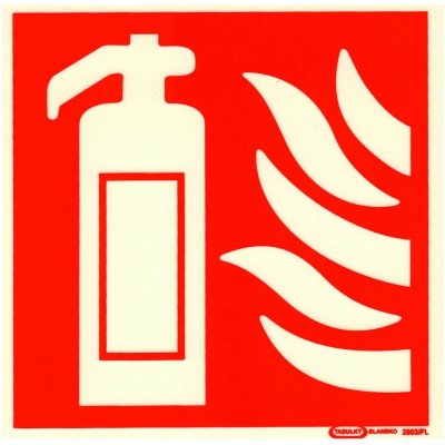 Maják Tabulka - SYMBOL HASICÍ PŘÍSTROJ 148x148mm samolepicí – Zboží Dáma