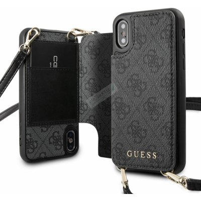 Pouzdro GUESS 4G Crossbody Cardslot iPhone X/XS šedé – Zboží Mobilmania