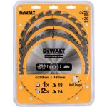 DeWALT DT1963 Sada pilových kotoučů 250 × 30 mm 48z 3 ks – Zboží Mobilmania
