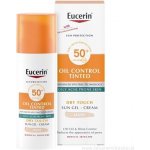 Eucerin Oil Control ochranný krémový gel na opalování na obličej SPF50+ světlý 50 ml – Zboží Mobilmania