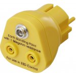 TRU COMPONENTS TC-12277204 Zemnicí zástrčka 2x banánková zásuvka 4 mm, 1x připojení tlačítka 10 mm 1 ks | Zboží Auto