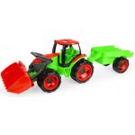 Lena Traktor se lžící a s vozíkem, červeno zelený – Zboží Mobilmania