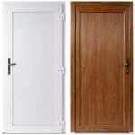 OknaDvereNaMiru.cz Vchodové plastové dveře Emily plné zlatý dub / bílá pravé otevírání dovnitř 98 x 198 cm – Hledejceny.cz