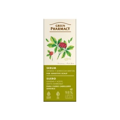 Green Pharmacy sérum na citlivou pokožku hlavy ženšen a marocká máta 100 ml – Hledejceny.cz