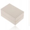 Dárková krabička Šperky eshop Bílá dárková krabička na prsten nebo náušnice, rýhovaný povrch Y16.02