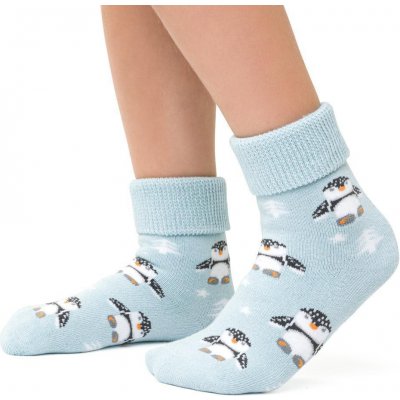 Dětské froté Ponožky Tučňák světle modrá